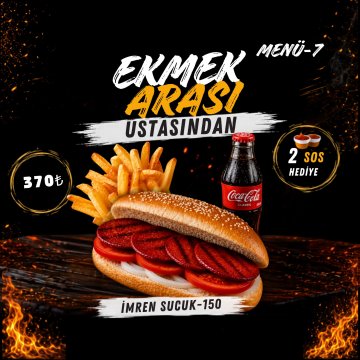 150gr Sucuk Ekmek Arası Menü