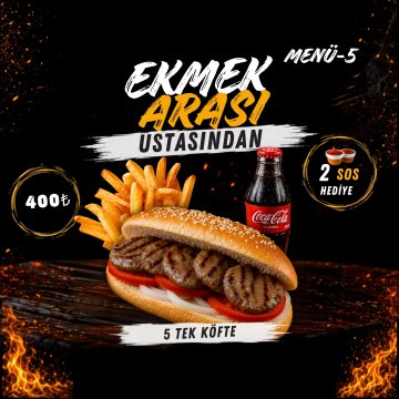 5 Tek Ekmek Arası Menü